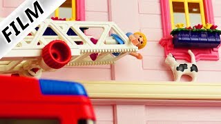 Playmobil Film deutsch  HANNAH beim FEUERWEHR Einsatz GirlsDay 2019 Katzen Retterin  Kinderserie [upl. by Ettelohcin]