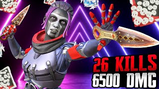 SOLO WRAITH amp 26 KILLS AND 6500 DMG GAME WAS INSANE Apex Legends Gameplay [upl. by Vivien]