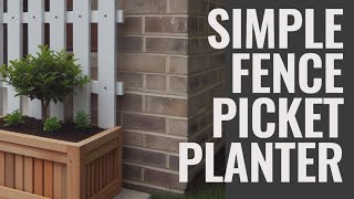 Simple Fence Picket Planter  100 Profit [upl. by Vernice955]