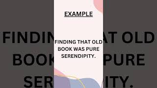 WORD MEANING SERENDIPITY wordenthusiast wordexploration english englishvocabulary word net [upl. by Baggott172]