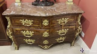 Antique French Régence Kingwood Ormolu Mounted Commode [upl. by Jamieson]