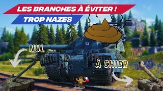 Les 7 BRANCHES À ÉVITER pour les débutants Tout Pourris  World Of Tanks [upl. by Yraek]