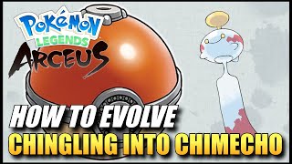 Pokemon Legends Arceus  How To Evolve Chingling Into Chimecho  How To Get Chimecho [upl. by Orravan288]