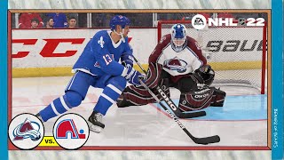 NHL 22  Colorado Avalanche  Quebec Nordiques  Alumni Game [upl. by Jahn]