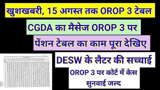 खुशखबरी OROP 3 पेंशन टेबल्स 15 अगस्त तक CGDA का मैसेज pension orop2 arrear orop3 orop [upl. by Thain]