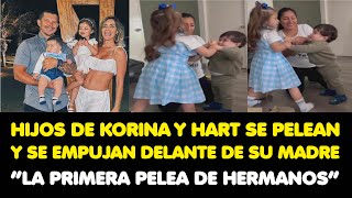 HIJOS DE KORINA Y MARIOHART SE PELEAN Y SE EMPUJAN DELANTE DE SU MADRE“LA PRIMERA PELEA DE HERMANOS” [upl. by Nwavahs]