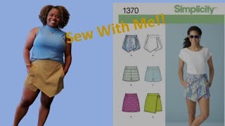 Sewing Simplicity 1370 Sewing a Skort Joy Nicole [upl. by Leima]