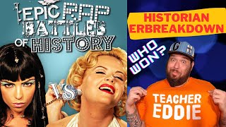 History Teacher REACTS to Cleopatra vs Marilyn Monroe  Epic Rap Battles of History [upl. by Aisad]