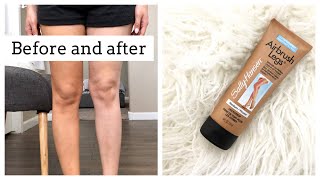 Body Foundation Review  Sally Hansen airbrush legs  application tutorial [upl. by Narot927]