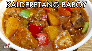 KALDERETANG BABOY  PORK CALDERETA [upl. by Ryder982]