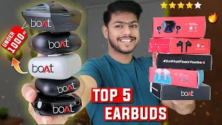 Top 5 Best Earbuds Under 1000 Rs🔥Best Boat TWS Earbuds Of 2023 Boat 141 Boat 161 amp More [upl. by Mcneely314]