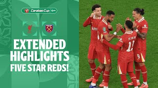 FIVE STAR REDS  Liverpool v West Ham United extended highlights [upl. by Manville]