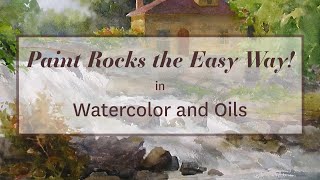 PAINT ROCKS THE EASY WAY IN WATERCOLOR AND OILS [upl. by Prima]