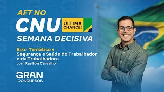 AFT no CNU  Semana Decisiva  Eixo 4 Segurança e Saúde do Trabalhador e da Trabalhadora [upl. by Farland]