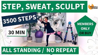 TRAILER FOR 30 MIN STEP SWEAT SCULPT 3500 STEPS with Booty Band  MEMBERS WORKOUT OR BUY [upl. by Enitsuga]