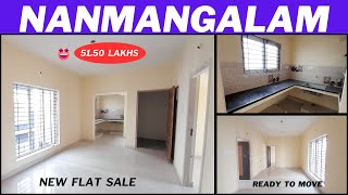 🥳Ready to move flat sale near Medavakkamflat sale in nanmangalamupcoming metroyoutubevideo flat [upl. by Onairda]