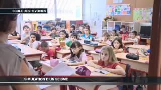 Simulation dun séisme à lécole des Révoires [upl. by Aikimat]