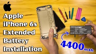 Amazing iPhone 6s 4400mAh extended battery teardown rear case installation [upl. by Ahseat]