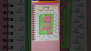 Habit tracker example Cute summer kitty 😺 habittracker bulletjournal bulletjournalpage example [upl. by Eldred]