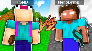 REAL ASWDFZXC vs HEROBRINE FIGHT [upl. by Latt]