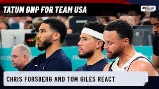 Jayson Tatum gets DNP in Team USAs win over Serbia [upl. by Rowland264]