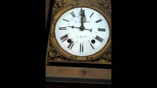 horloge comtoise pendule de parquet louis neviere AURIOL ancienne [upl. by Aissej]