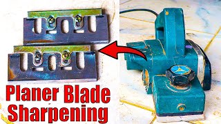 HOW TO SHARPEN HAND PLANER BLADESwood planer [upl. by Silliw]