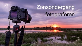 Fotograferen Zonsondergang in de Oostpolder  landschapsfotografie [upl. by Sesylu]