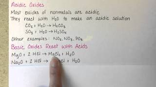 Acidic and Basic Oxides and Hydroxides [upl. by Schug]