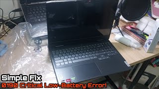 Critical Low Battery Error  100 Fixed  Plugged in not charging  2023 [upl. by Oeht445]