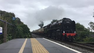 70000 Britannia on the Chiltern Mainline for its Bath Spa Railtour  22824 [upl. by Yelsa189]