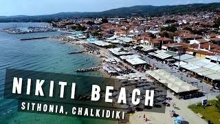 Nikiti beach by drone Sithonia Chalkidiki  GREECE 🇬🇷 [upl. by Atinehs218]