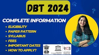 DBT BET JRF 2024 Complete Details I Eligibility II Syllabus II Paper Pattern II How to Apply RCB [upl. by Enelym157]