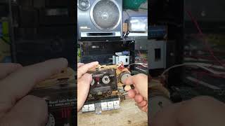 Repair the cassette mechanism of Sony cfs1110s cassetteplayer [upl. by Arries211]