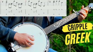 Cripple Creek  Banjo Lesson with Tab [upl. by Cohbath]