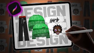 DESIGN a CLOTHING BRAND With PROCREATE [upl. by Hachman938]