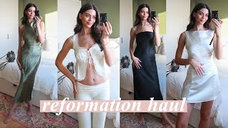 Spring Fashion Inspo Reformation TryOn Haul ✨ [upl. by Joselow]