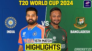 ICC T20 World Cup 2024  India vs Bangladesh  Full Highlights 2024  IND VS BAN 2024 Highlights [upl. by Ihel]