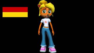 Crash Tag Team Racing  Coco Bandicoot Voice Clips German [upl. by Erehc]