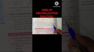 USES OF NEUTRALISATION REACTION exam cbse explore explorepage edit editing study chemistry [upl. by Lewiss]