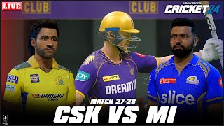 Mumbai Indians Vs Chennai Super Kings T20  Cricket 24 Custom League shortlive [upl. by Carmelia]