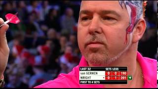 Van Gerwen v Wright  15  Round Two  World Darts Championship 2013 [upl. by Ert457]