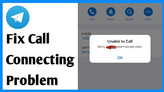 Call Connecting Problem Telegram  How To Fix Connecting Problem In Telegram [upl. by Ettenav]