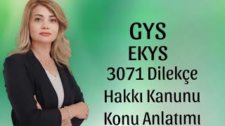 3071 Sayılı Dilekçe Hakkı Kanunu Konu Anlatımı [upl. by Danielson]