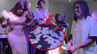 Wally Seck débarque aux Anniversaire de Fat Diop et lui arrose plus de 5 Millions f cfa sur Scène [upl. by Flowers908]