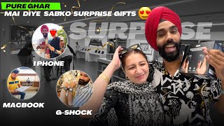 Ek hi din mai Sabko SURPRISE Gift 😍 Iphone Macbook iPad GShock or bhot kuch ❤️ Sab hairaan 😱 [upl. by Jobey141]