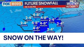 Philadelphia snow totals increased as Friday storm approaches [upl. by Zetrom]