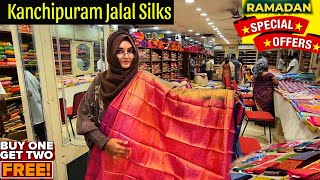 அசல் காஞ்சி பட்டு😍BUY 1 Get 4 Free Ramadan அல்லி புடி offer😱Festival offer Kanchipuram silks sarees [upl. by Nwahsad]