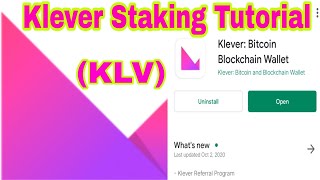 KLV Staking Tutorial in Klever Wallet [upl. by Sianna]