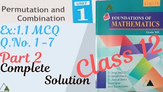 Class 12Permutation and CombinationEx11 part 2 MCQNEBclass12 [upl. by Cullin]